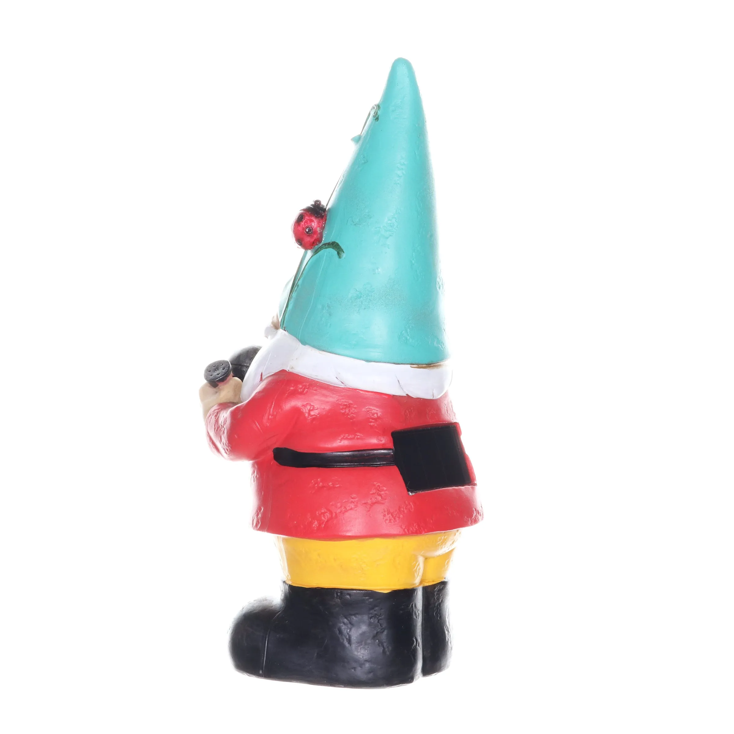 Solar Blue Hat Billy Garden Gnome Statue with Watering Can, 10 Inch