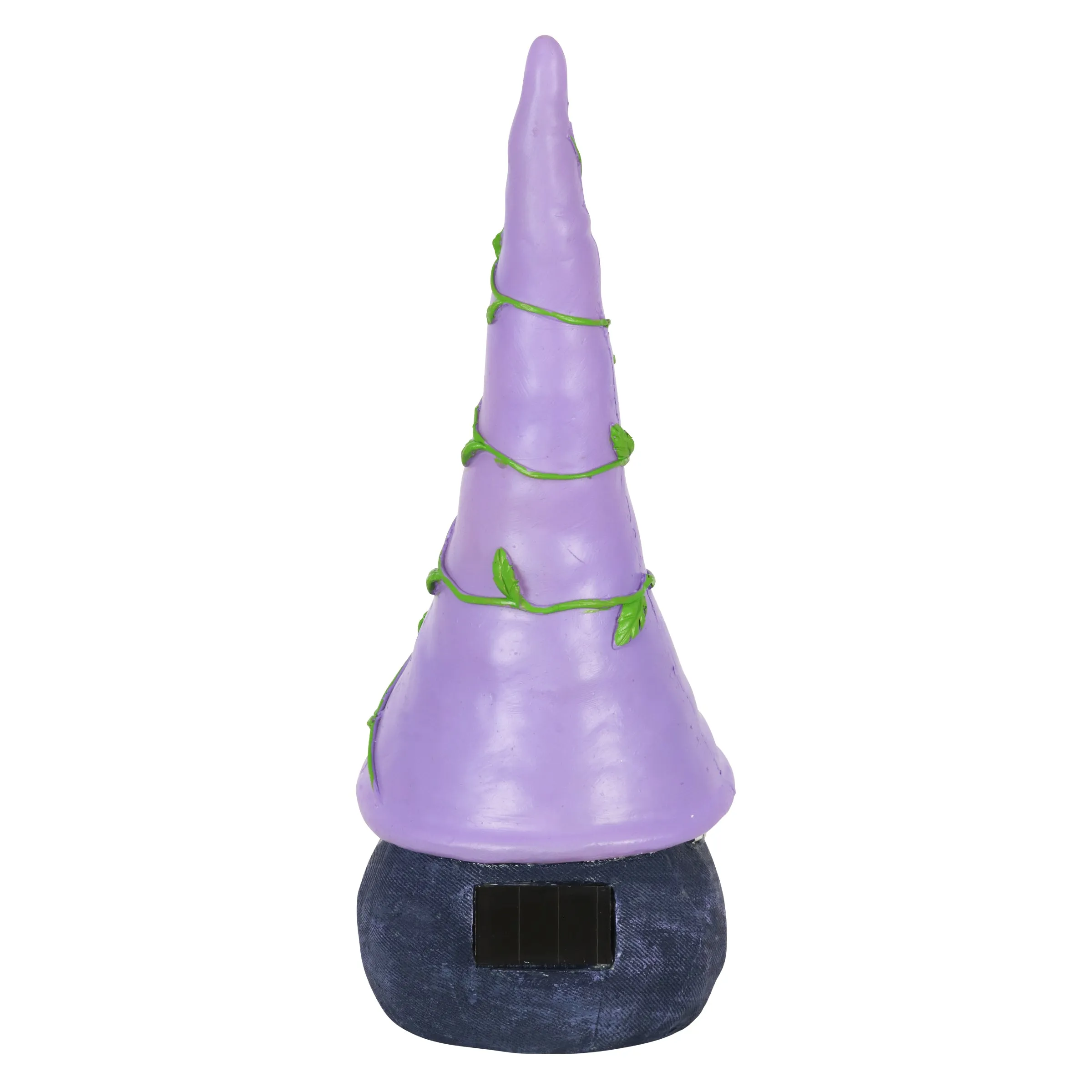 Solar Can't See Hat Gnome with Illuminating Purple Vine Gnome Hat, 13 Inch