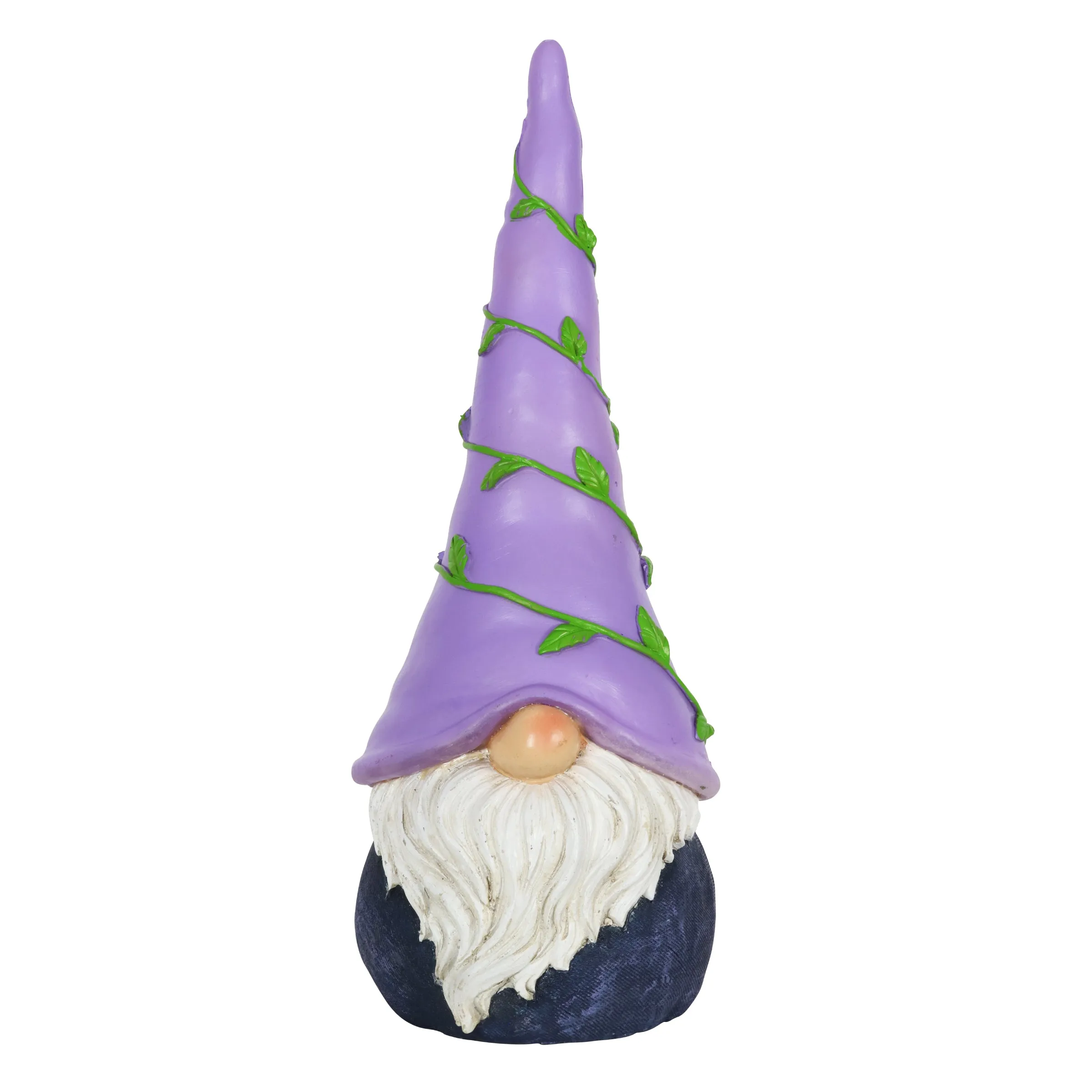 Solar Can't See Hat Gnome with Illuminating Purple Vine Gnome Hat, 13 Inch
