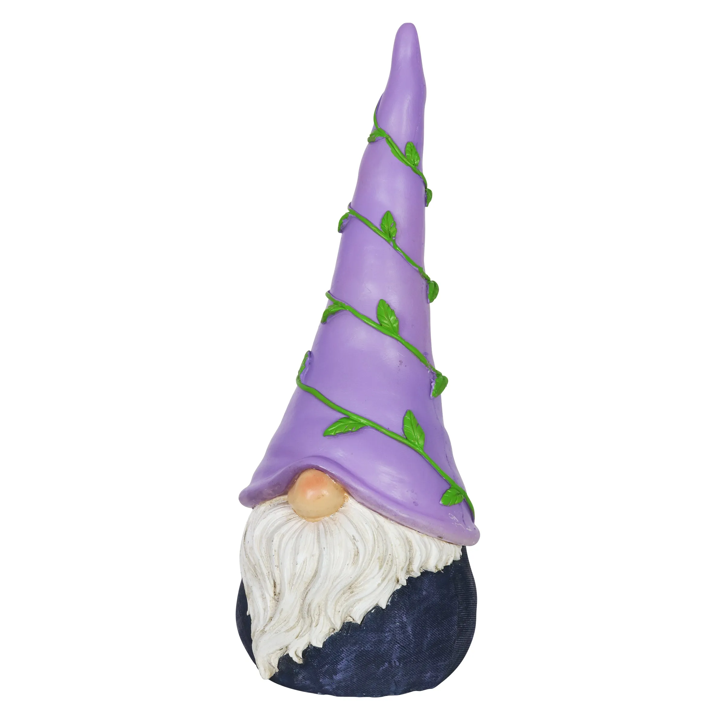 Solar Can't See Hat Gnome with Illuminating Purple Vine Gnome Hat, 13 Inch