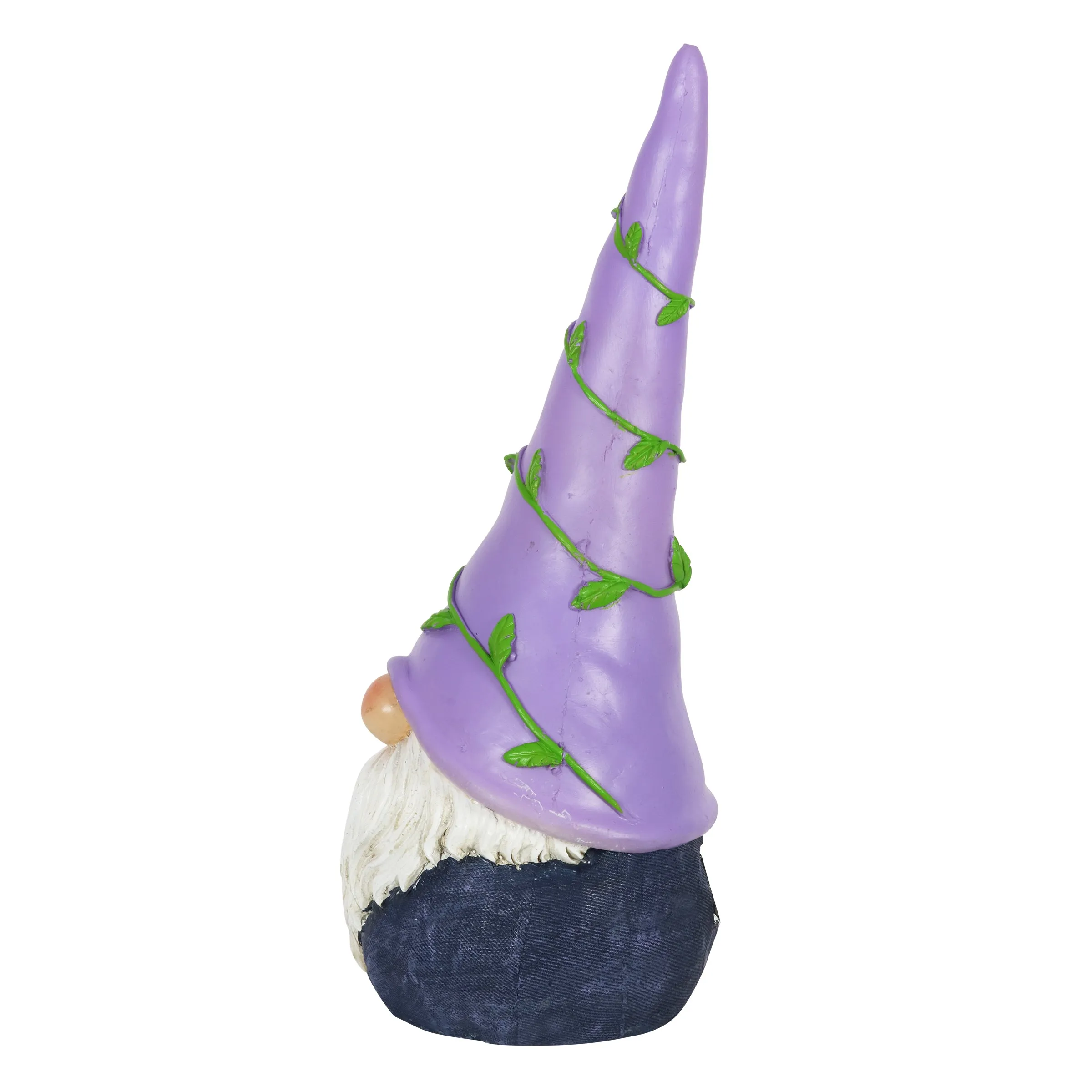 Solar Can't See Hat Gnome with Illuminating Purple Vine Gnome Hat, 13 Inch