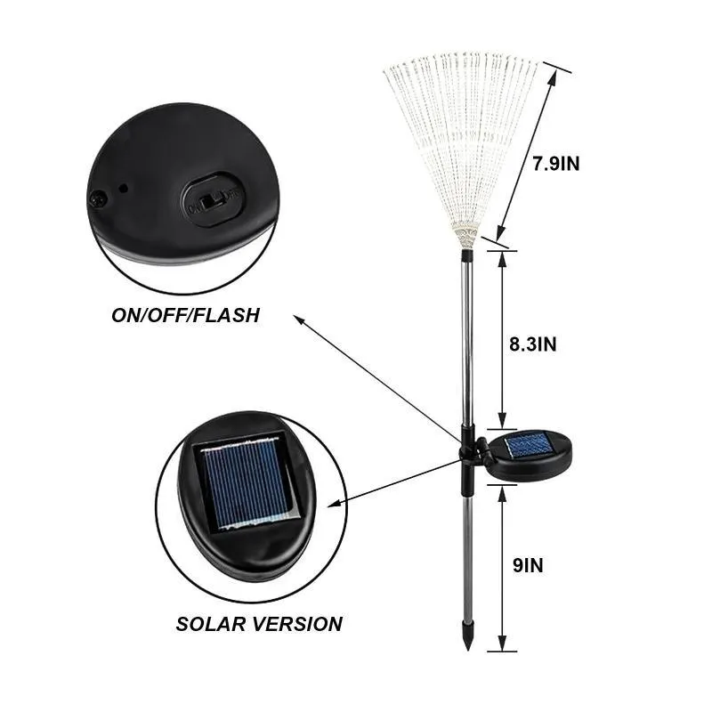 Solar Firework Lights Garden Christmas decorations