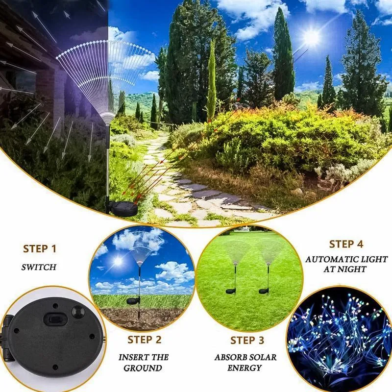 Solar Firework Lights Garden Christmas decorations