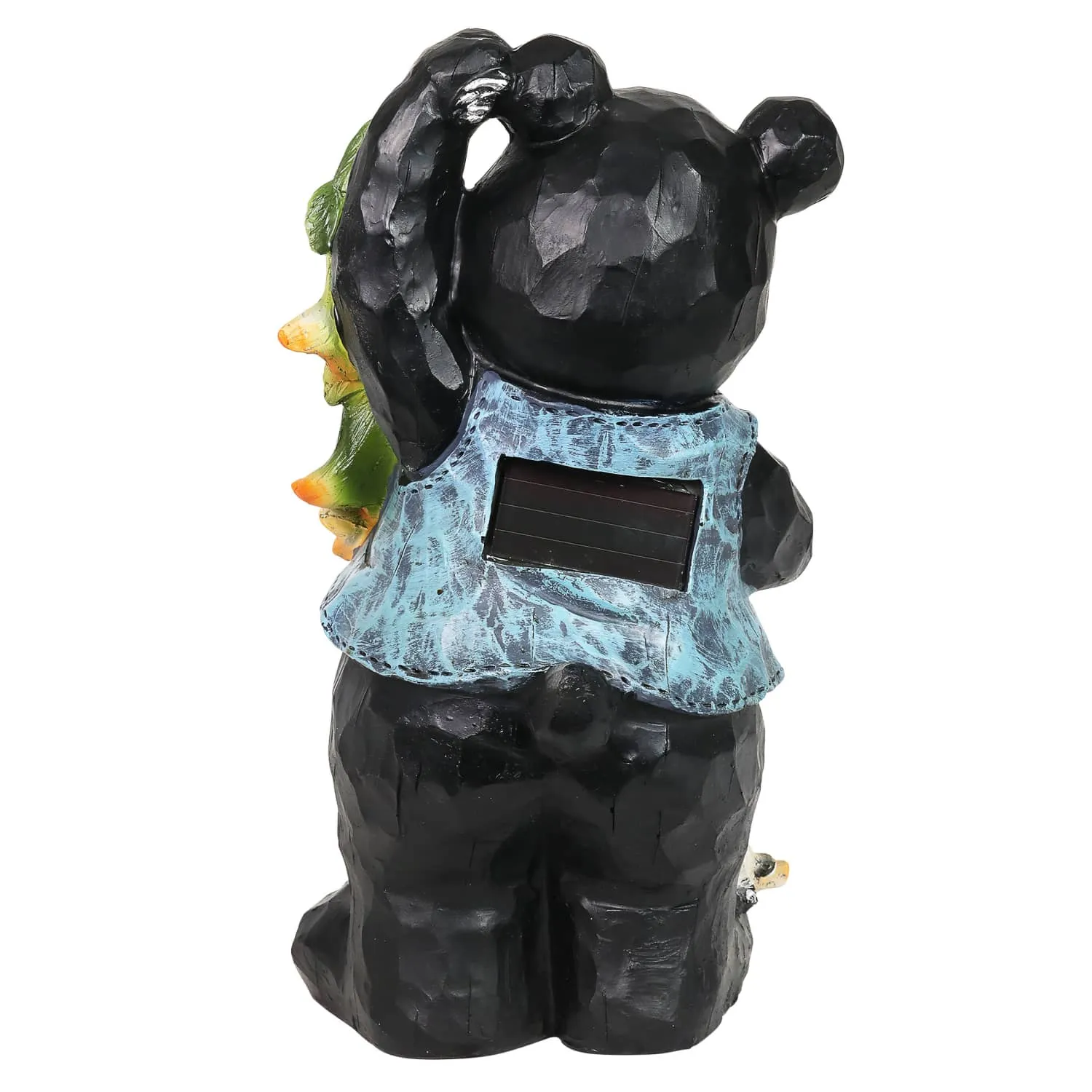 Solar Fish Stringing Welcome Bear, 13 Inch