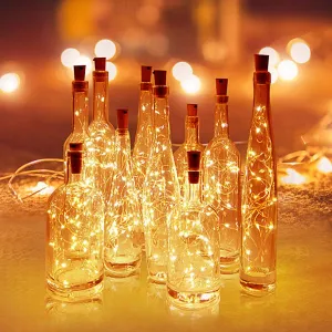 Solar Micro String Cork Lights (Set of 6)