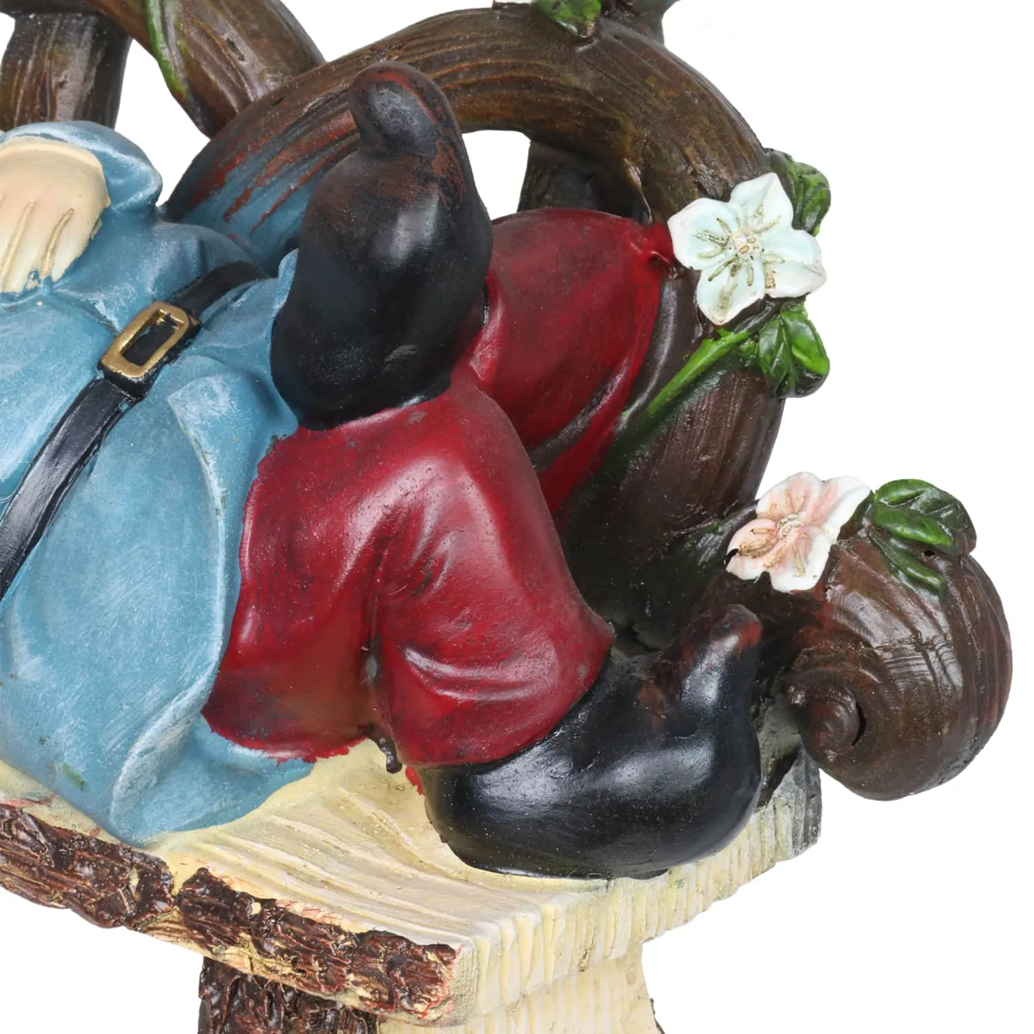 Solar Park Bench Pat Gnome Statuary, 10 Inch