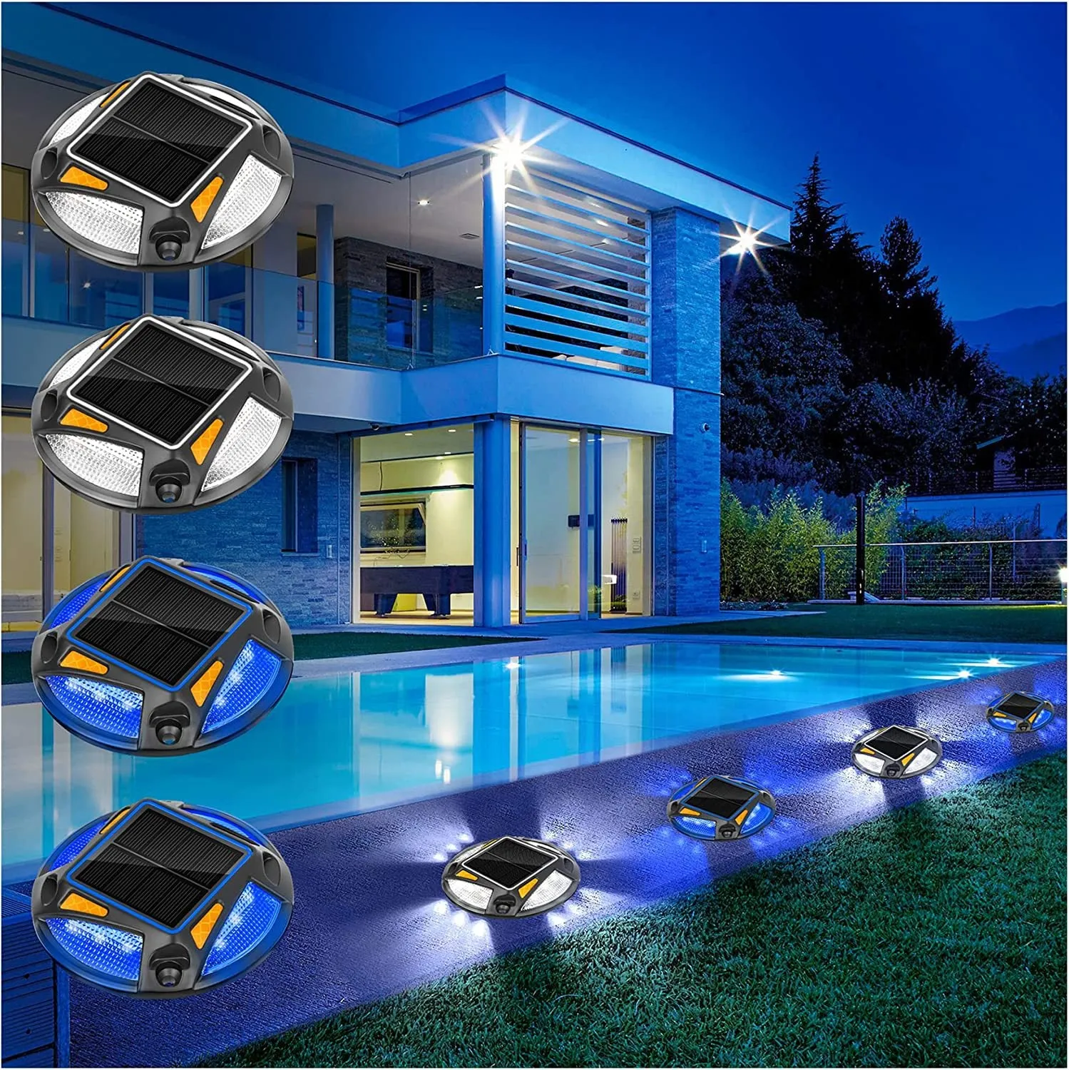 Solar Road Stud Lighting For Swimming Pool|Lane|Dock|Yard|Footstep|Garden