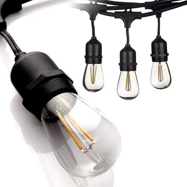 Solar S14 Festoon Lights | 8.2m 12 Bulbs