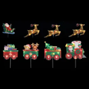 Solar Sleigh/Train PVC Laser Path Lights