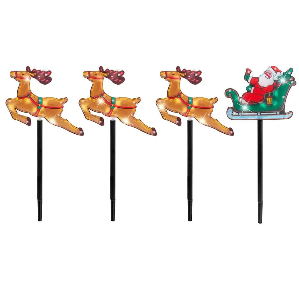 Solar Sleigh/Train PVC Laser Path Lights