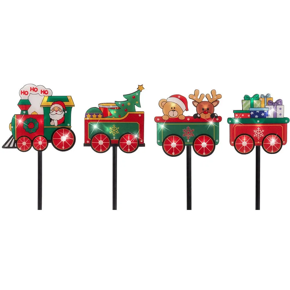 Solar Sleigh/Train PVC Laser Path Lights