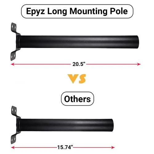 Solar Street Light Mounting Pole 1.5 Ft With Bracket