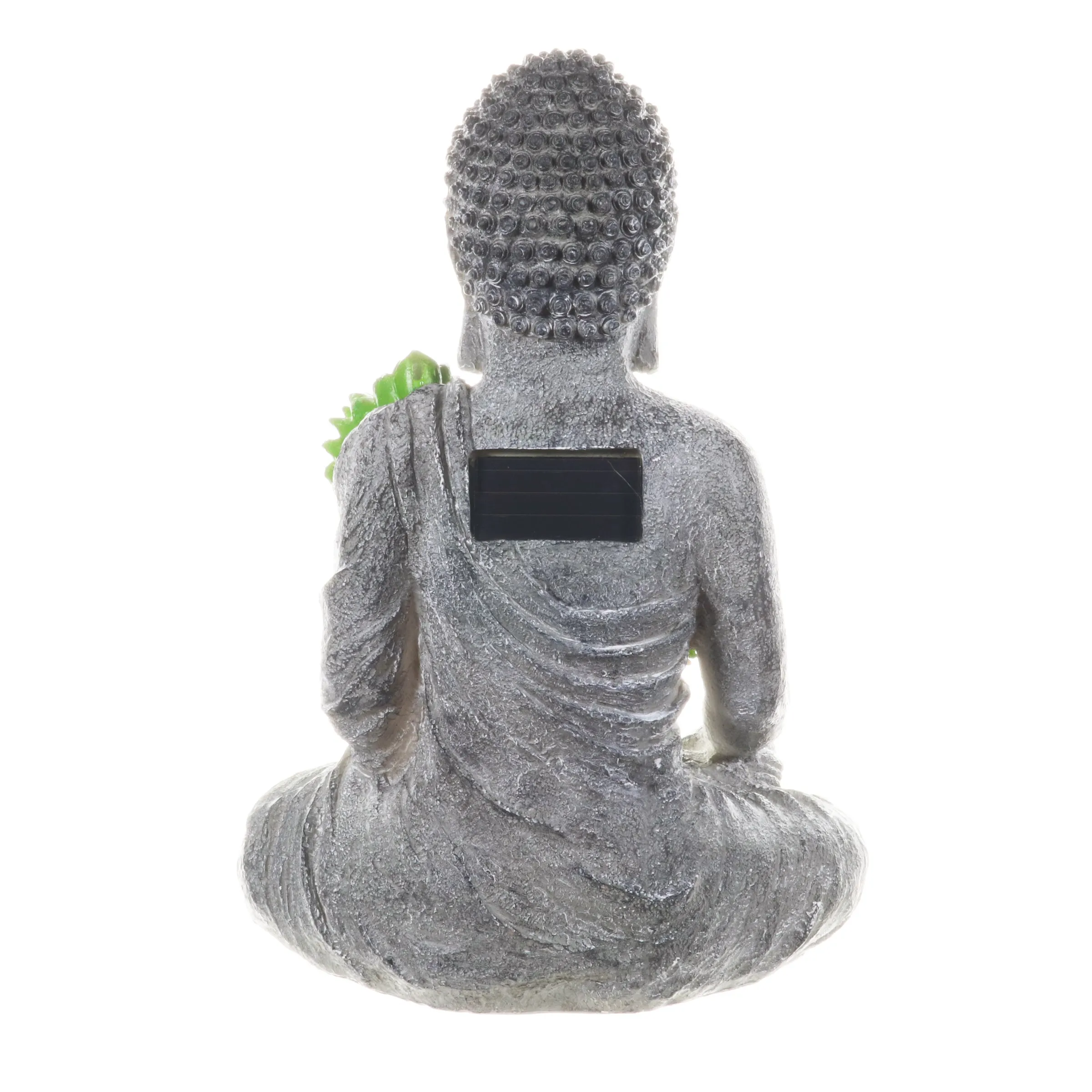 Solar Succulent Adorned Buddha, 10 by 14 Inches