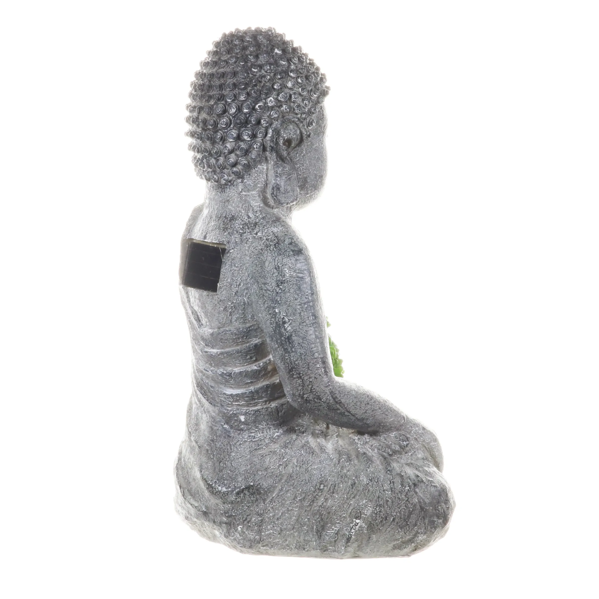 Solar Succulent Adorned Buddha, 10 by 14 Inches