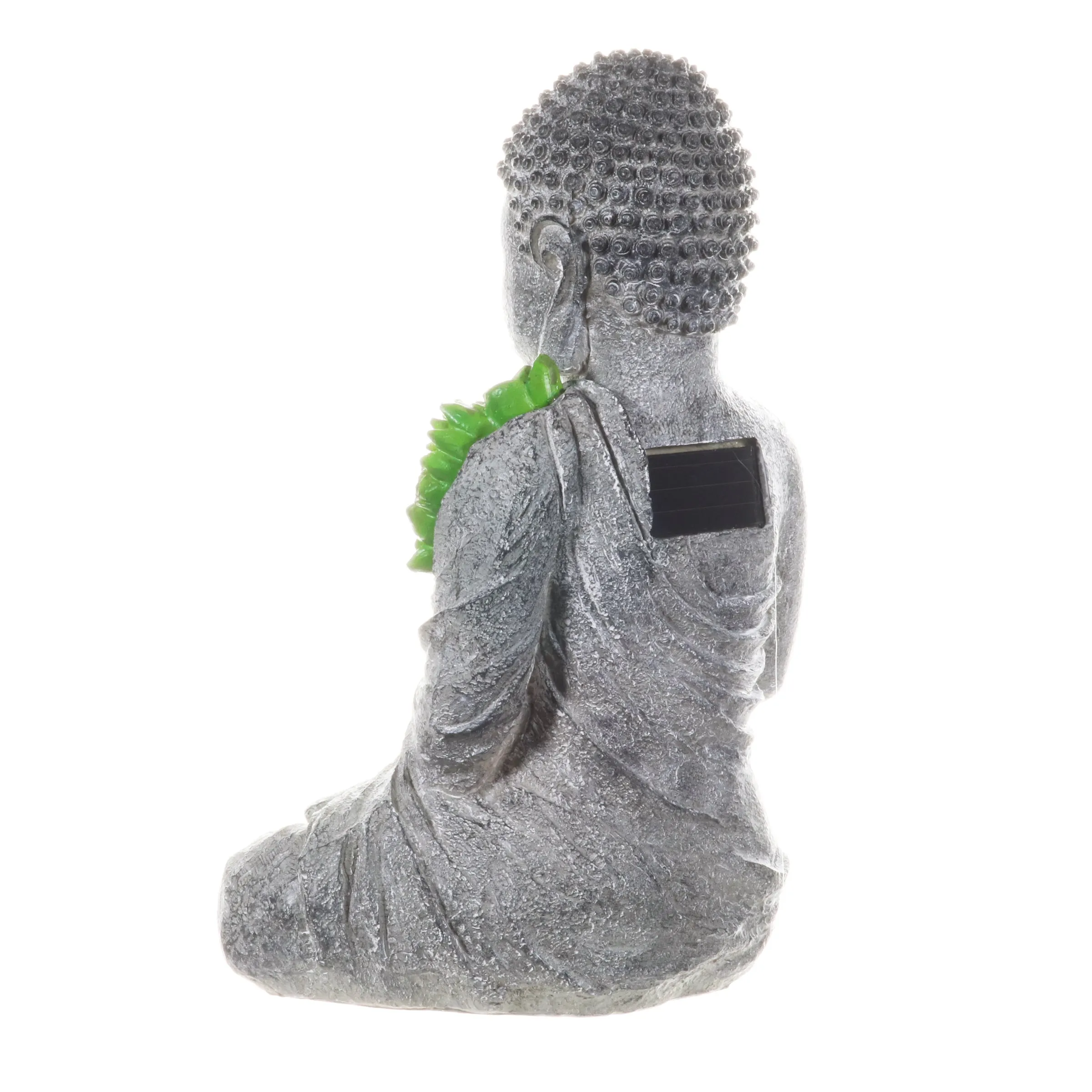 Solar Succulent Adorned Buddha, 10 by 14 Inches