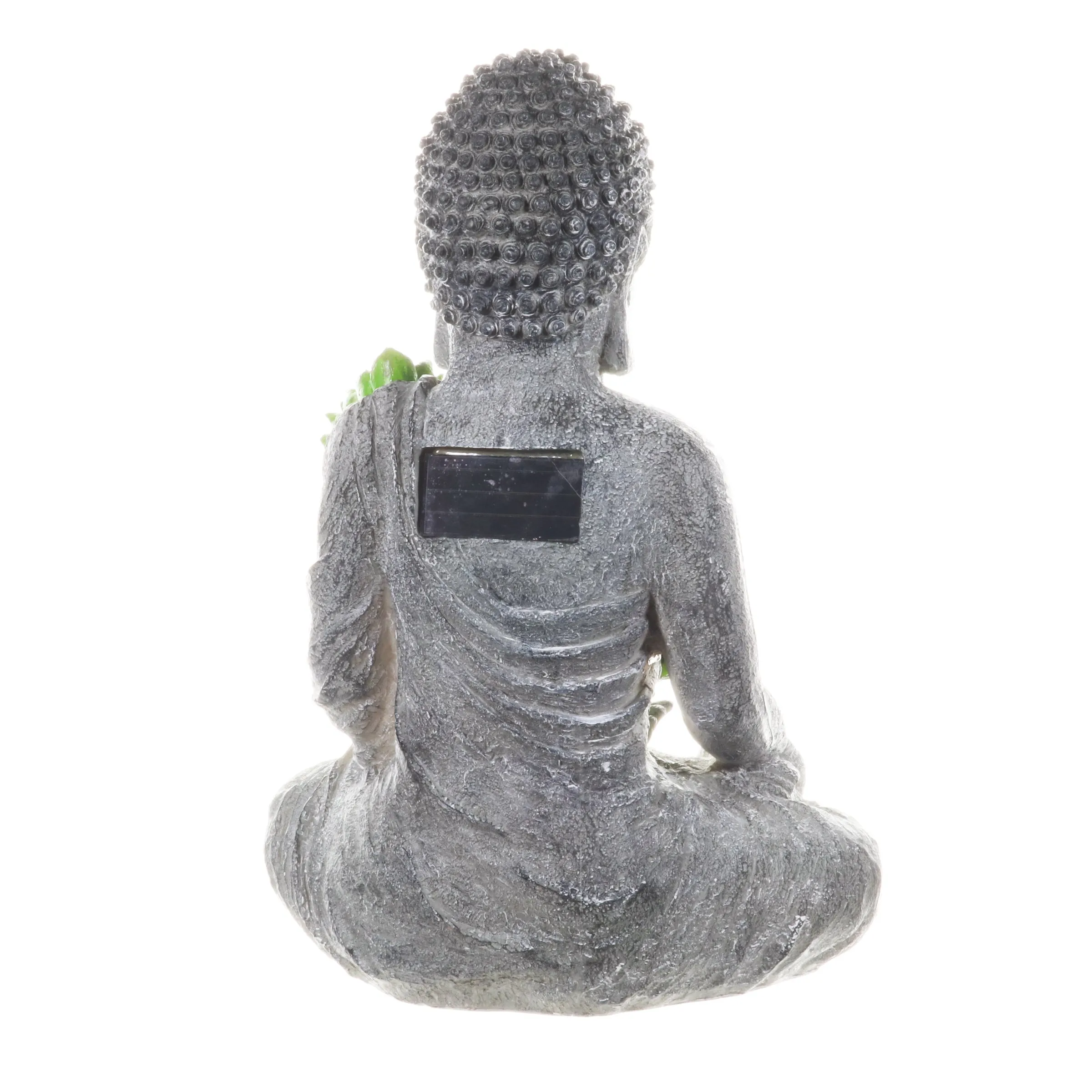 Solar Succulent Adorned Buddha, 10 by 14 Inches