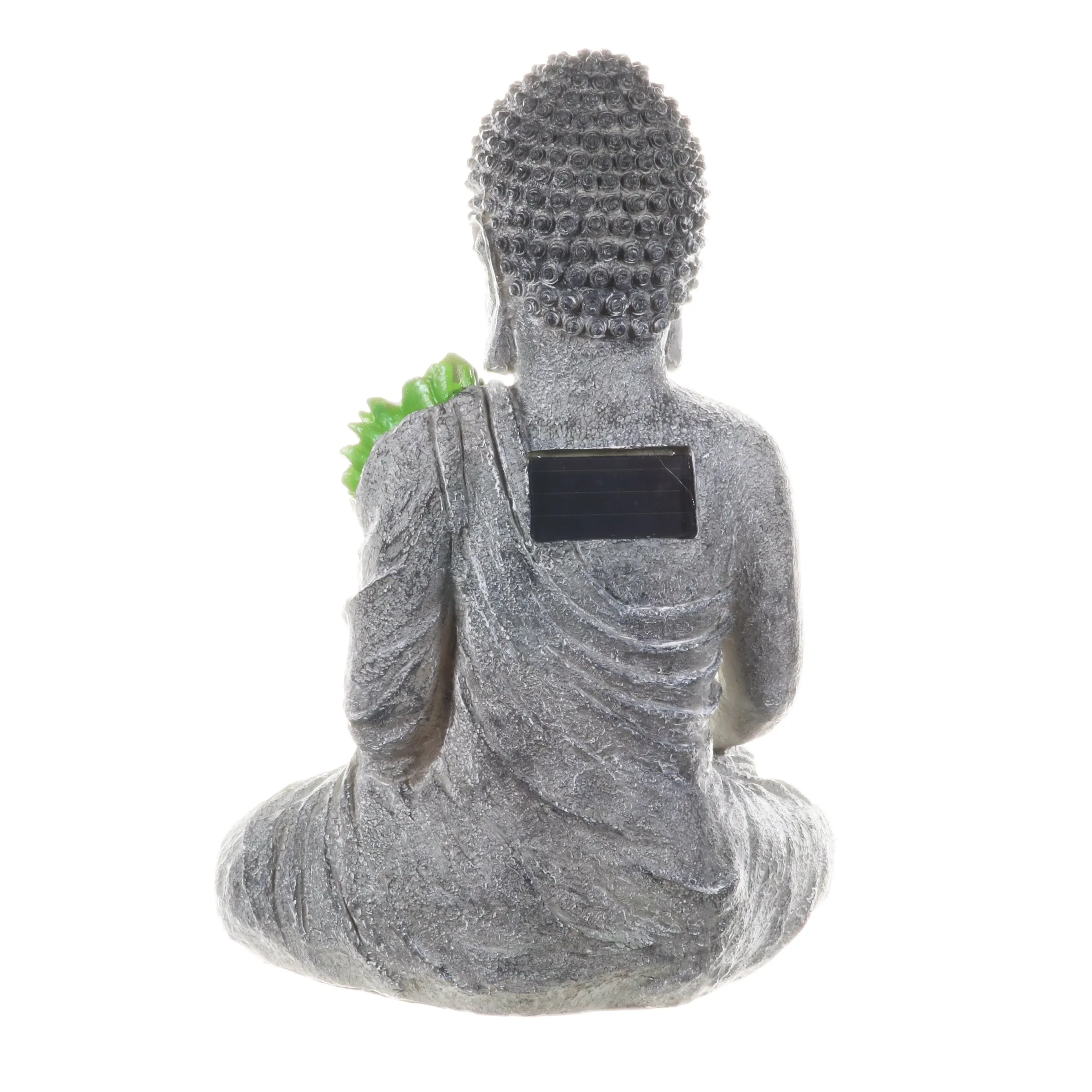 Solar Succulent Adorned Buddha, 10 by 14 Inches