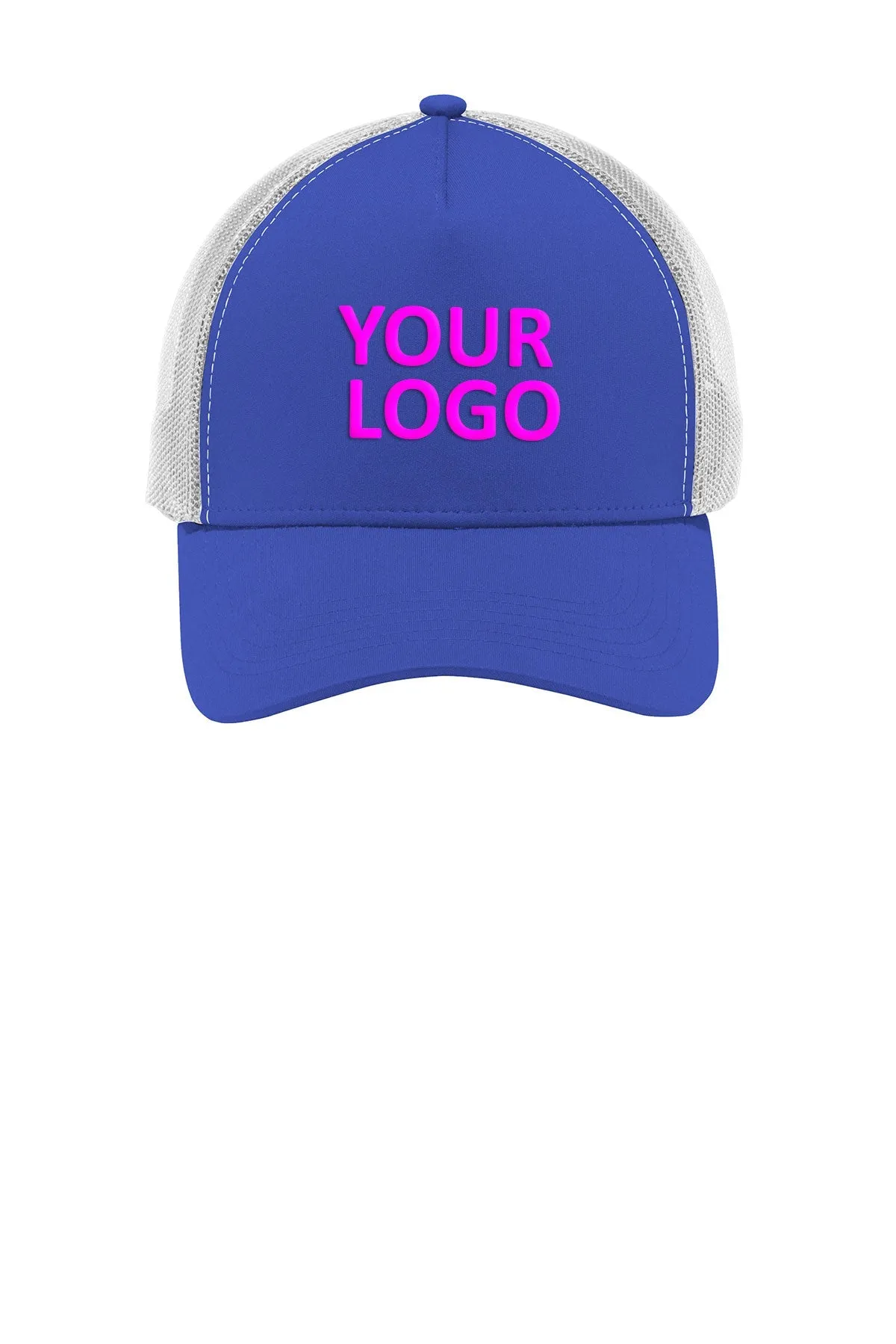 Sport-Tek PosiCharge Competitor Custom Mesh Back Caps, True Royal/ White