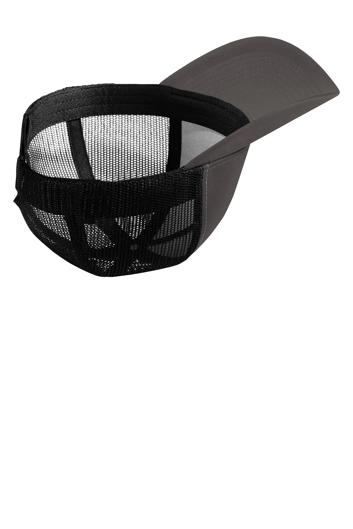 Sport-Tek PosiCharge Competitor Customized Mesh Back Caps, Iron Grey/ Black