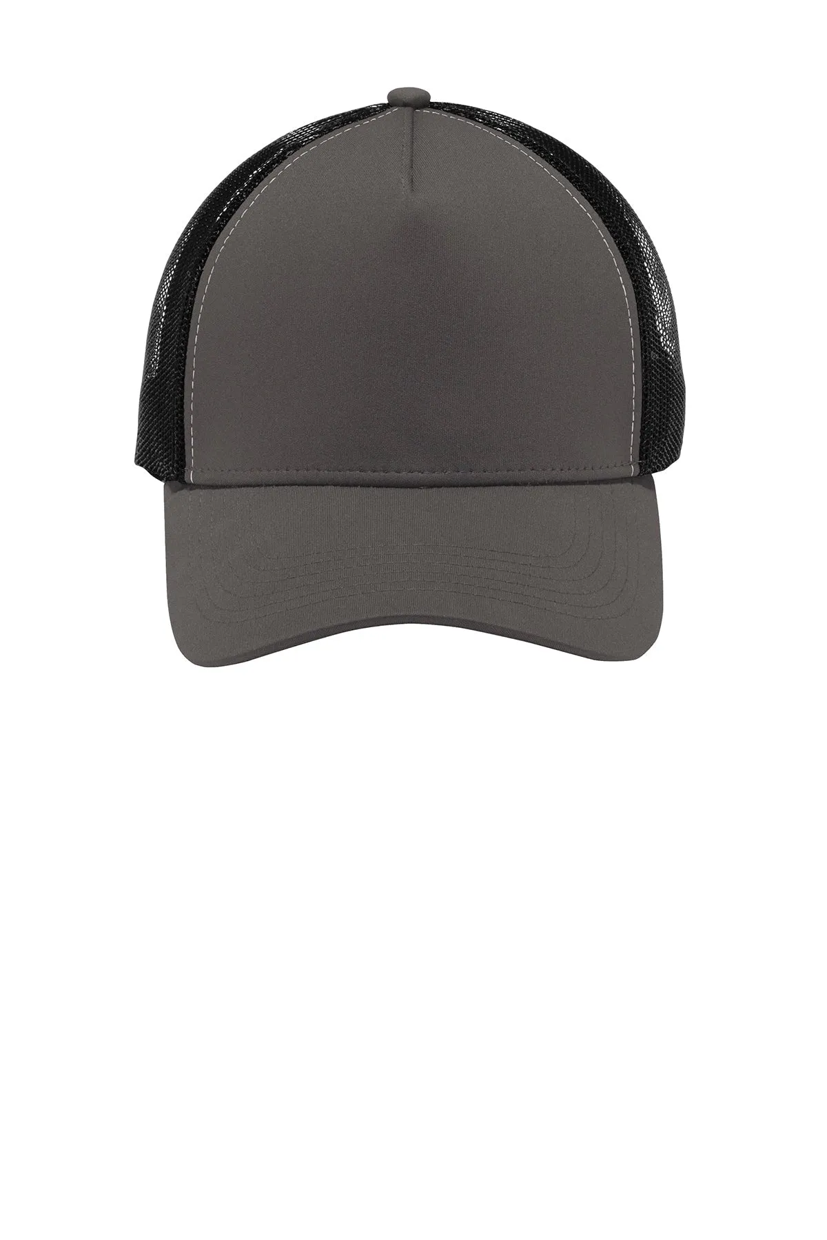 Sport-Tek PosiCharge Competitor Customized Mesh Back Caps, Iron Grey/ Black
