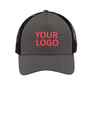 Sport-Tek PosiCharge Competitor Customized Mesh Back Caps, Iron Grey/ Black