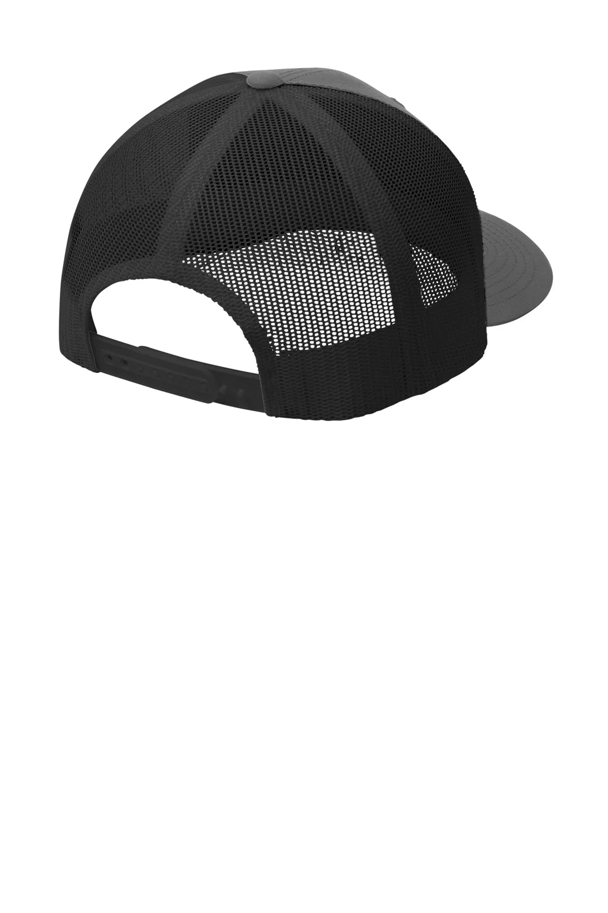 Sport-Tek Yupoong Retro Customized Trucker Caps, Graphite Grey/ Black