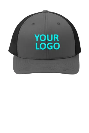 Sport-Tek Yupoong Retro Customized Trucker Caps, Graphite Grey/ Black