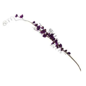 Sugared Fruit Purple Silk Floral Craft Spray with Glitter Accents 33"