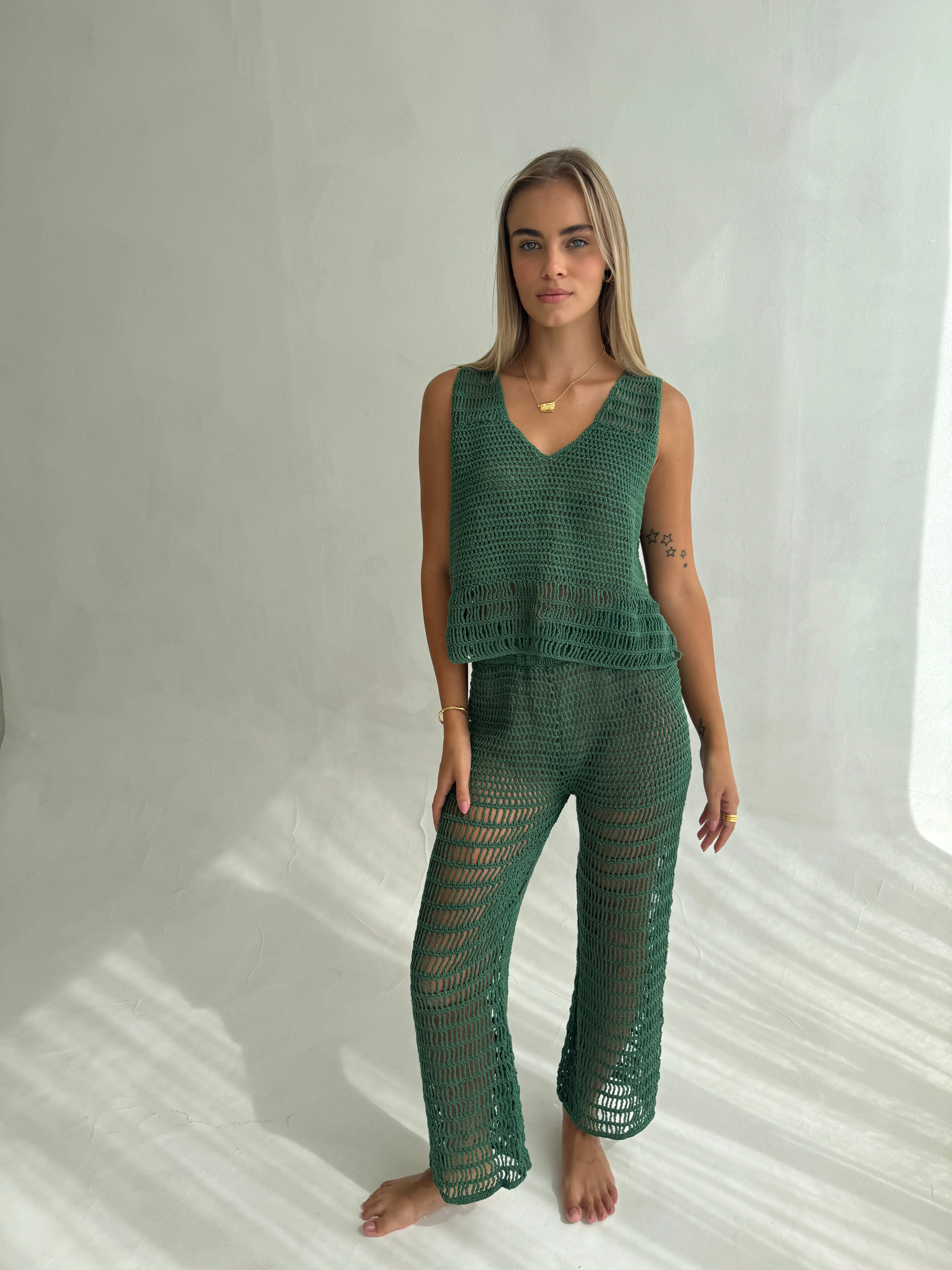 SUMMER RAIN TOP - GREEN