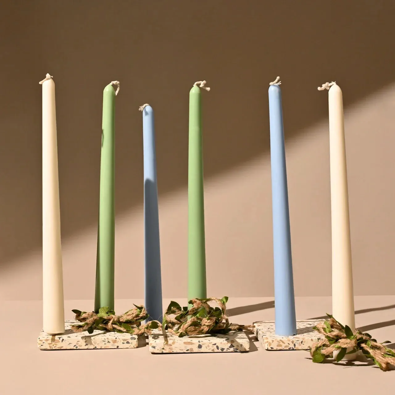 Tall Taper Candle | Unscented Soy Wax | Available in assorted Colors