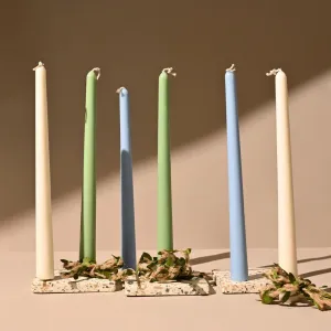 Tall Taper Candle | Unscented Soy Wax | Available in assorted Colors