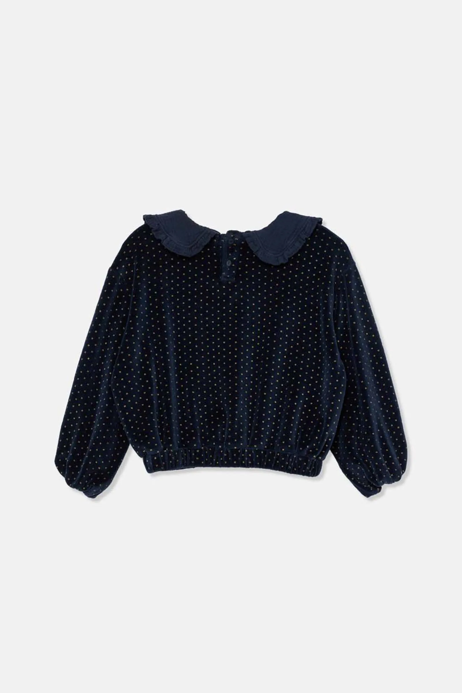 Tea in Gold Velour/Navy