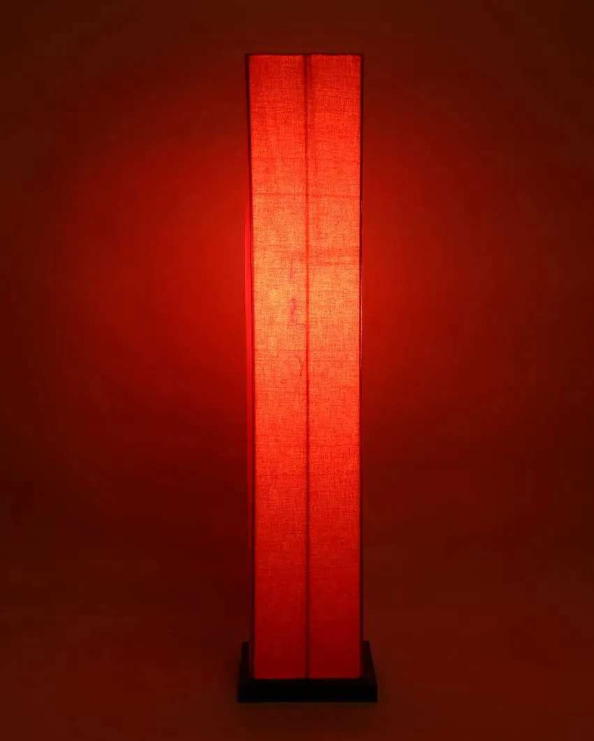 Timeless Cotton Square Wood Floor Lamp | 2.8 Feet