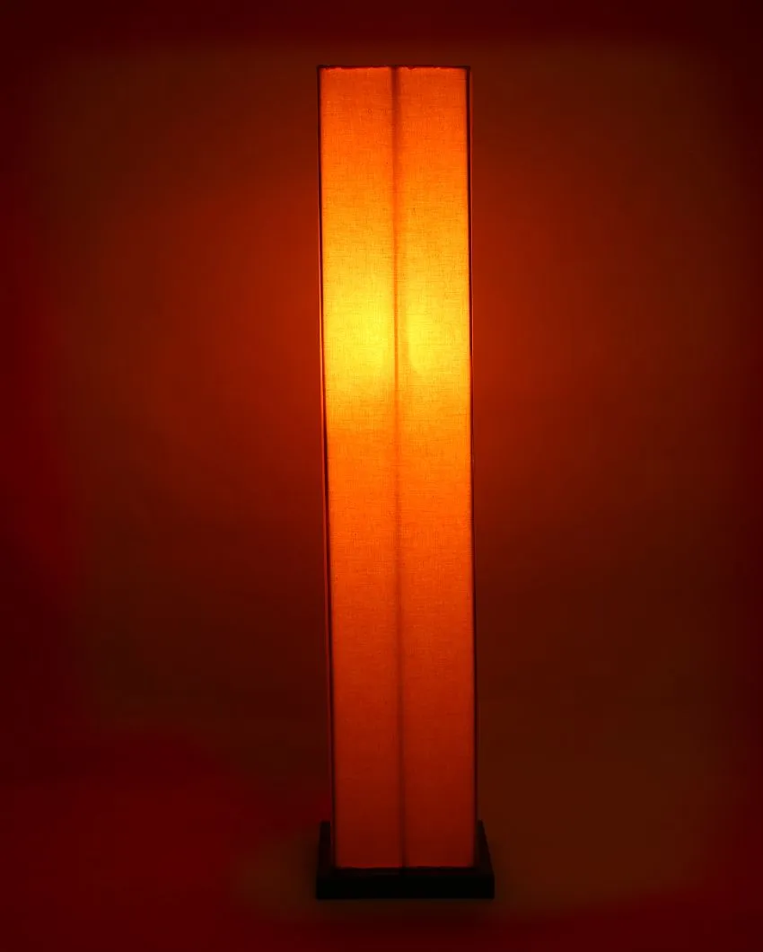 Timeless Cotton Square Wood Floor Lamp | 2.8 Feet
