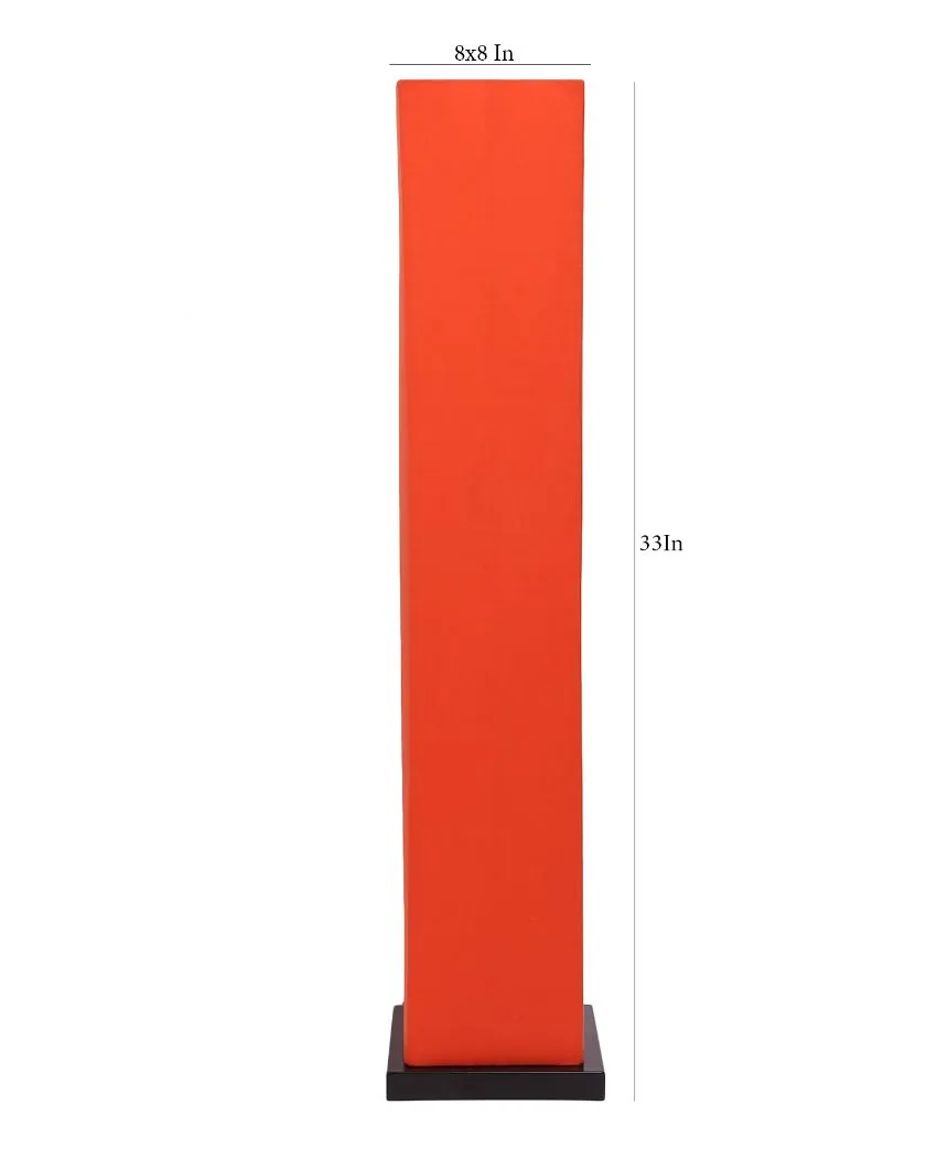 Timeless Cotton Square Wood Floor Lamp | 2.8 Feet