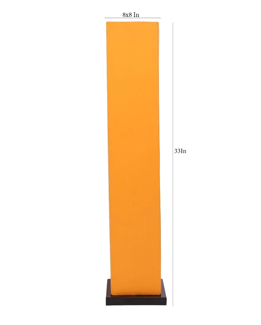 Timeless Cotton Square Wood Floor Lamp | 2.8 Feet