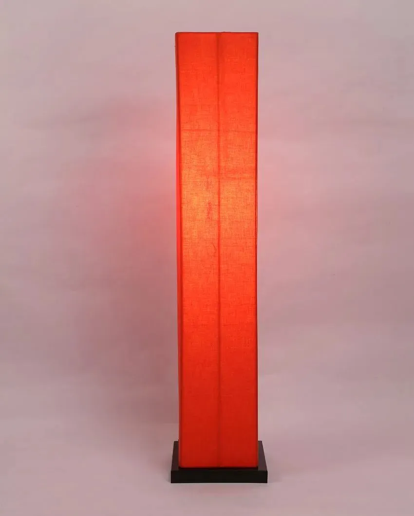 Timeless Cotton Square Wood Floor Lamp | 2.8 Feet