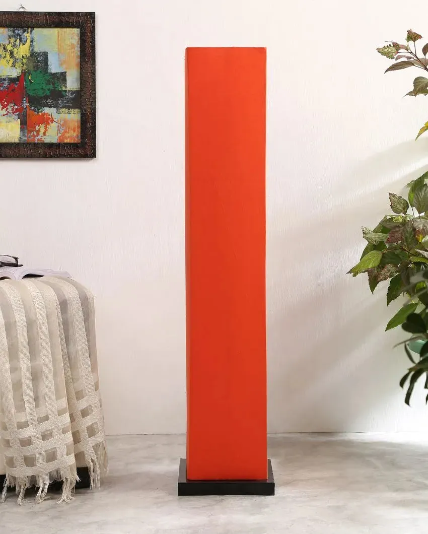 Timeless Cotton Square Wood Floor Lamp | 2.8 Feet