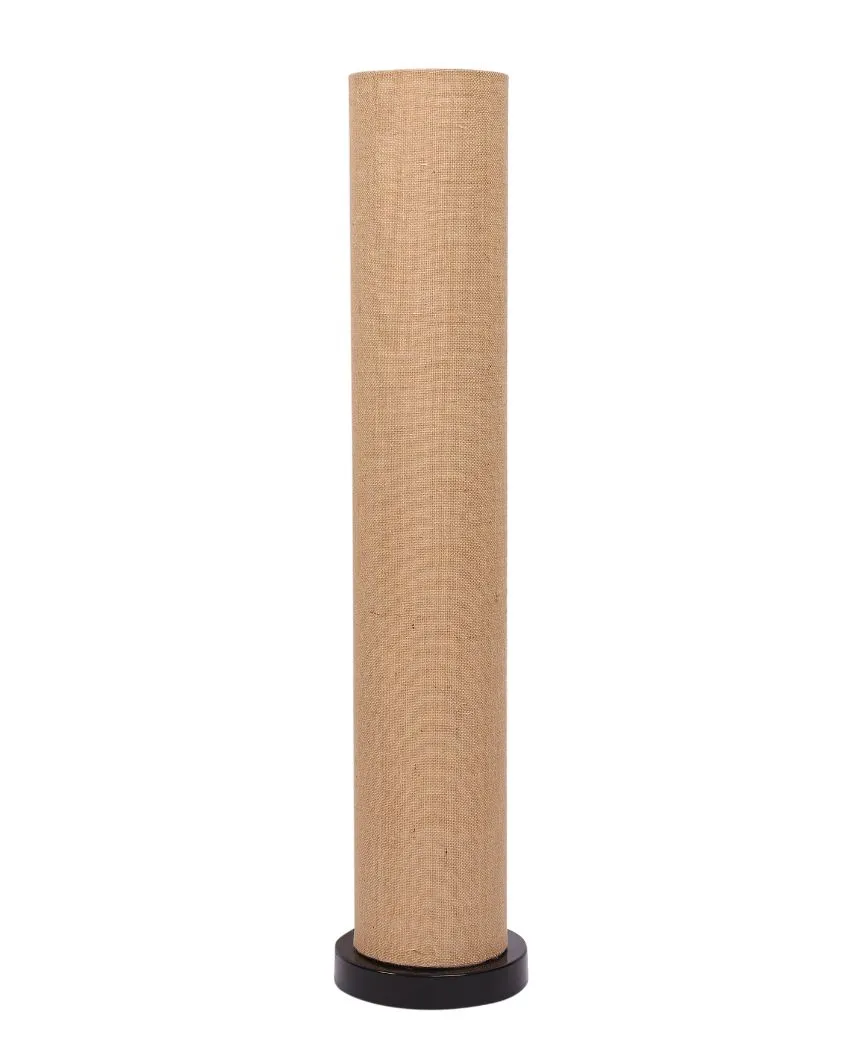 Trendy Jute Round Wood Floor Lamp | 2.8 Feet
