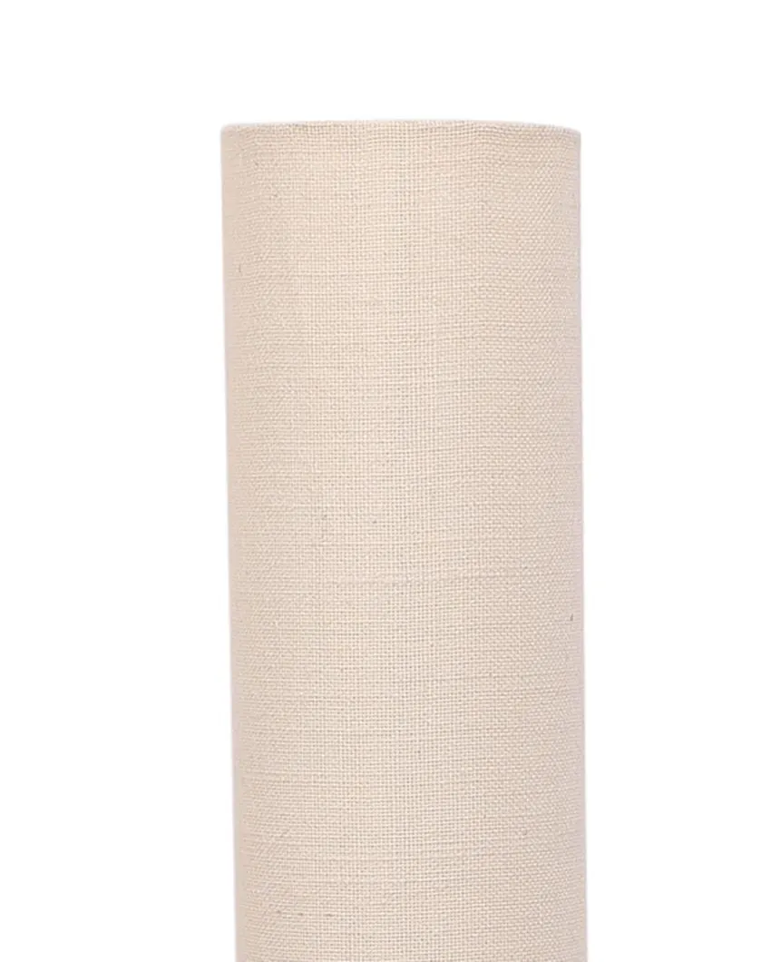 Trendy Jute Round Wood Floor Lamp | 2.8 Feet