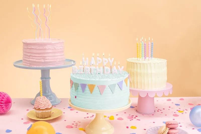 Twisted Pastel Cake Candles x 6