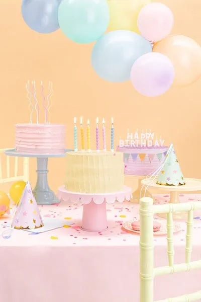 Twisted Pastel Cake Candles x 6