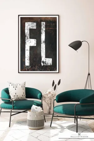 Vintage FL Home State Sign Poster - Florida Wall Art Home Bar Wall Art Vintage Sign