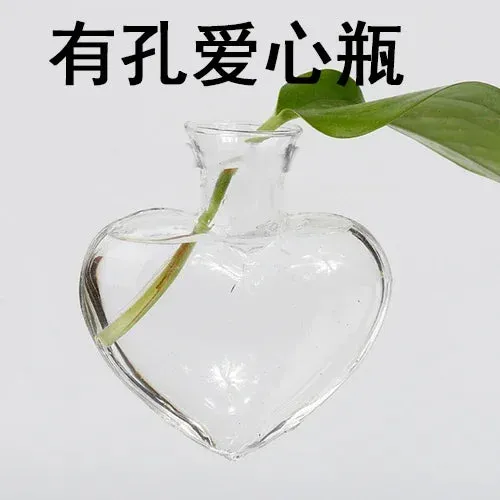 Vintage Hydroponic Wooden Frame Glass Vase
