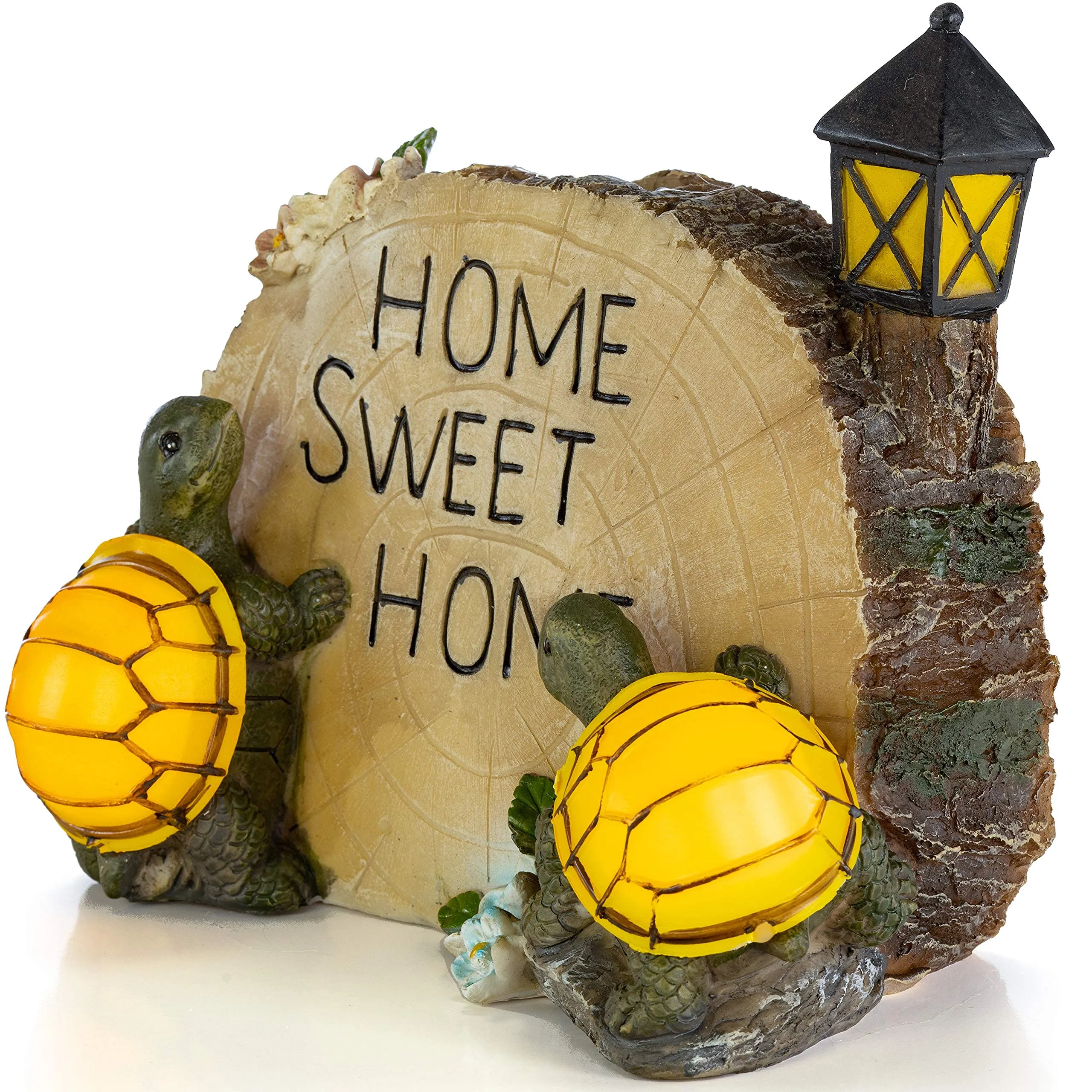 VP Home Turtles Home Sweet Home Solar Powered LED Outdoor Decor Garden