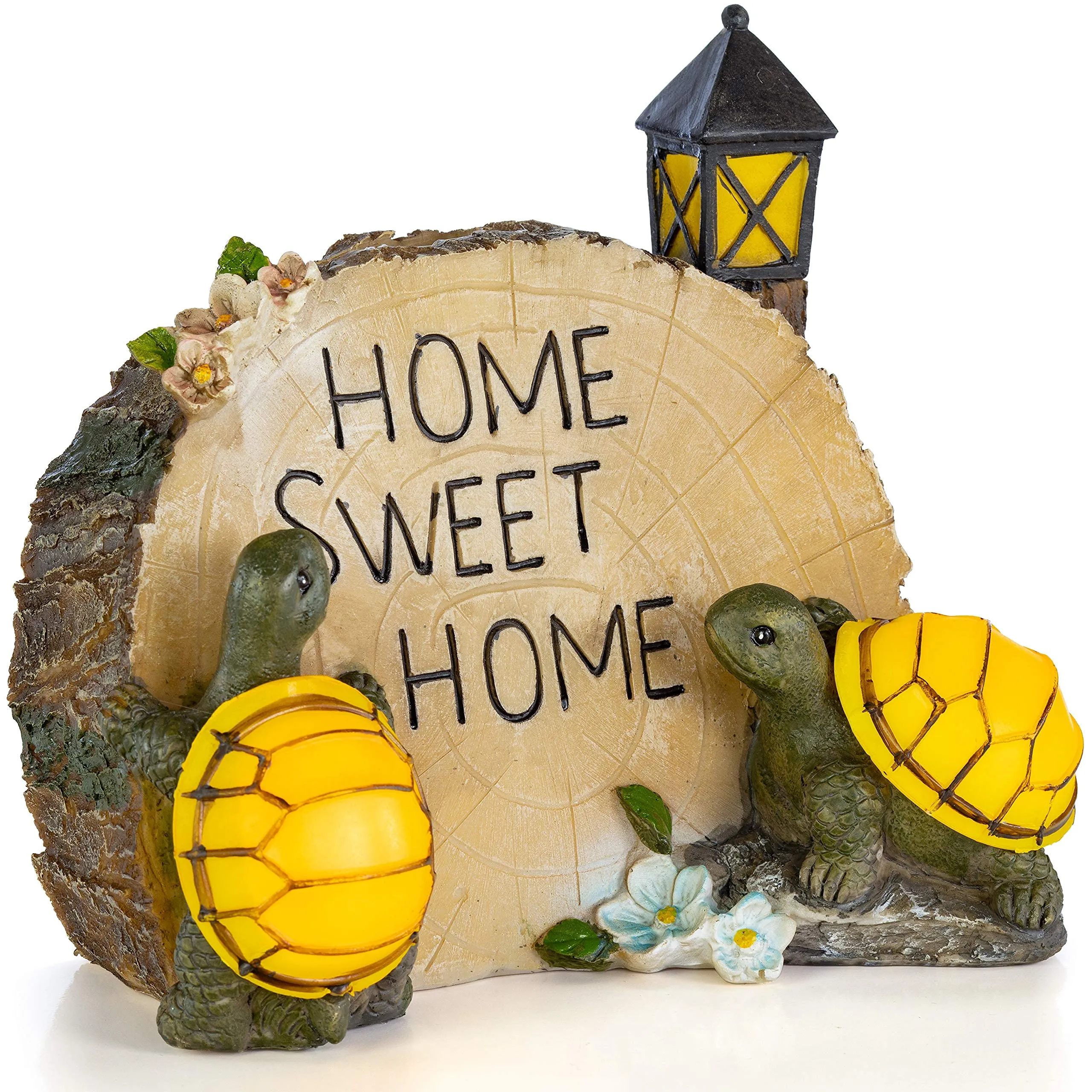 VP Home Turtles Home Sweet Home Solar Powered LED Outdoor Decor Garden