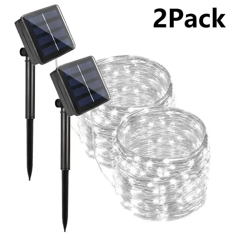 Waterproof Solar LED Fairy Lights - 7M/12M/22M/32M - Outdoor Festoon String Lights for Christmas Party Garden Decoration
