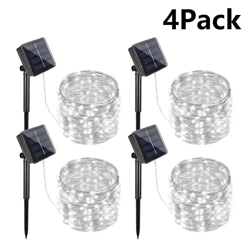 Waterproof Solar LED Fairy Lights - 7M/12M/22M/32M - Outdoor Festoon String Lights for Christmas Party Garden Decoration