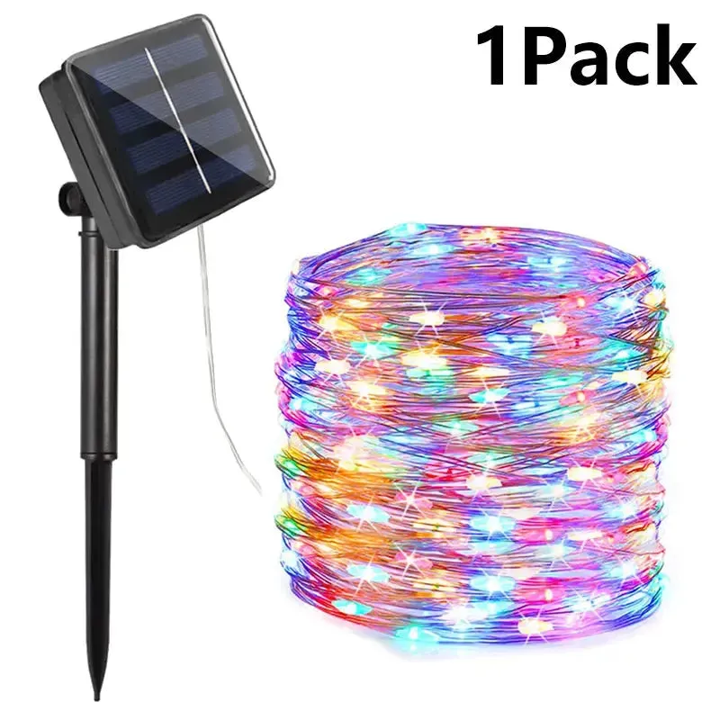 Waterproof Solar LED Fairy Lights - 7M/12M/22M/32M - Outdoor Festoon String Lights for Christmas Party Garden Decoration