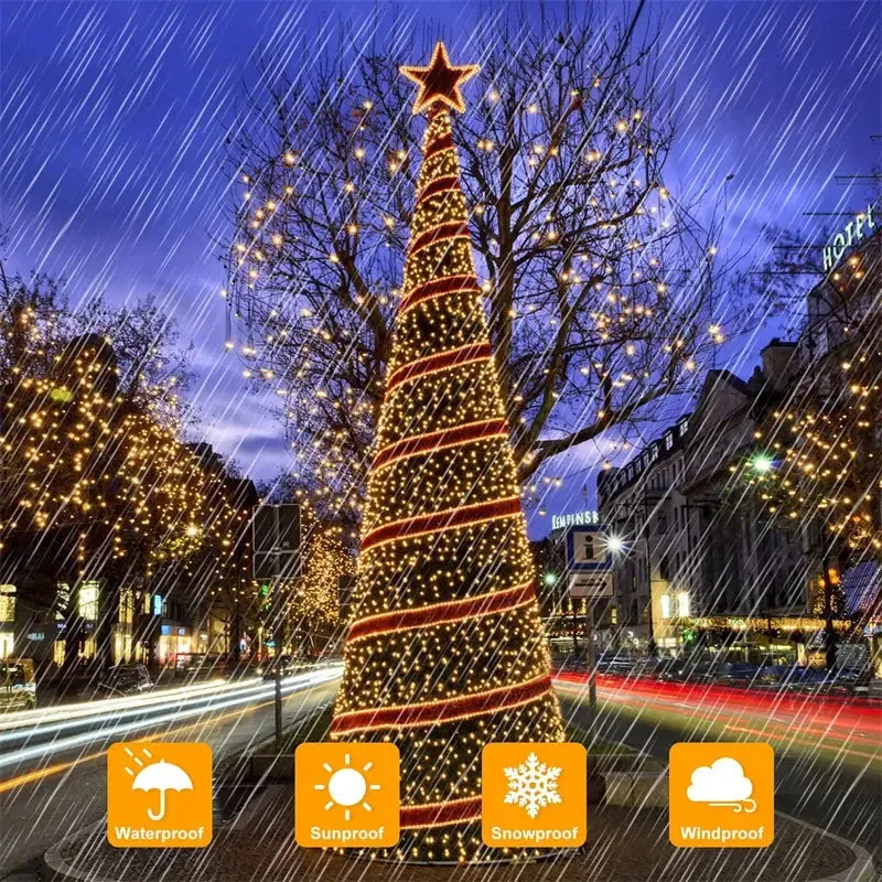 Waterproof Solar LED Fairy Lights - 7M/12M/22M/32M - Outdoor Festoon String Lights for Christmas Party Garden Decoration